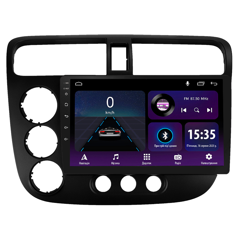 Android head unit SIGMA E9232 ANDROID 10 2+32 Gb Honda Civic 7 2000-2006 9"