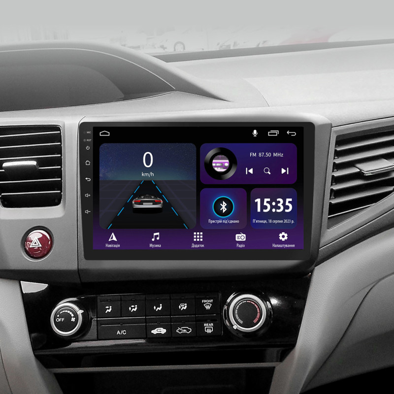 Android head unit SIGMA E9232 ANDROID 10 2+32 Gb Honda Civic 9 FB FK FD 2011-2015 9"