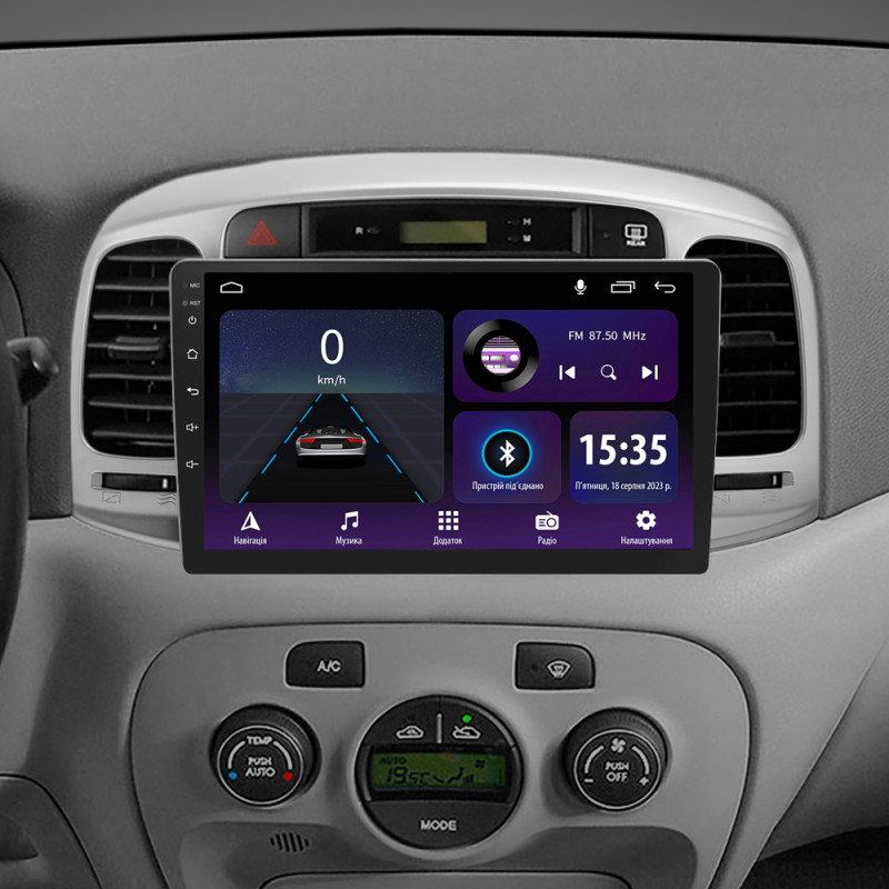 Android head unit SIGMA E9232 ANDROID 10 2+32 Gb Hyundai Accent 3 2006-2011 9"