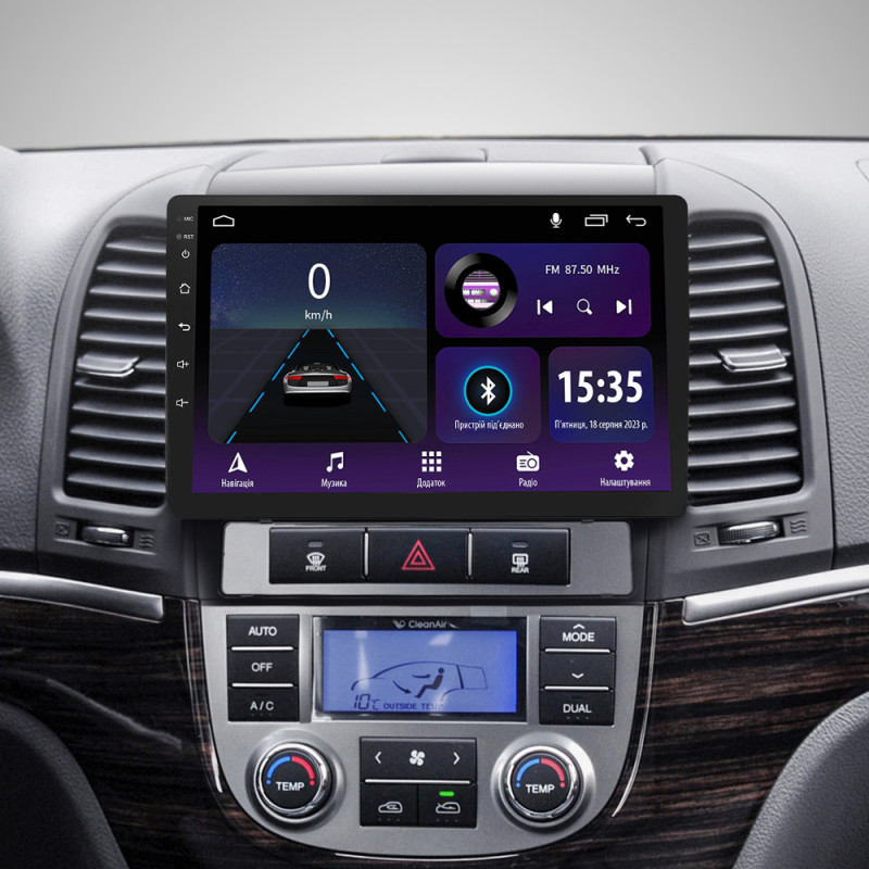 Android head unit SIGMA E9232 ANDROID 10 2+32 Gb Hyundai Santa Fe 2 2006-2012 9"