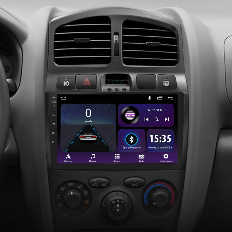 Android head unit SIGMA E9232 ANDROID 10 2+32 Gb Hyundai Santa Fe SM 2000-2012 For JAC S1 (Rein) 1 2007-2013 9"