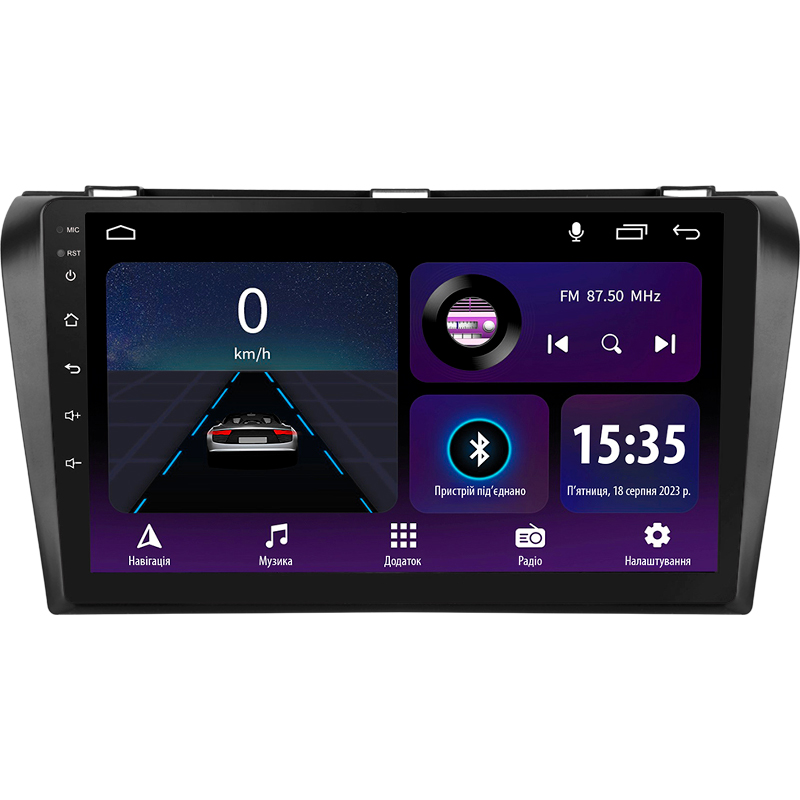 Android head unit SIGMA E9232 ANDROID 10 2+32 Gb Mazda 3 1 BK 2003-2009 9"