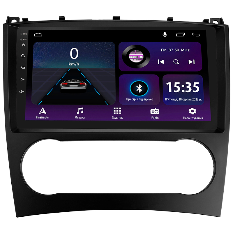 Android head unit SIGMA E9232 ANDROID 10 2+32 Gb Mercedes Benz C-Class W203 CL203 C209 A209 2004-2011 9" (L2)