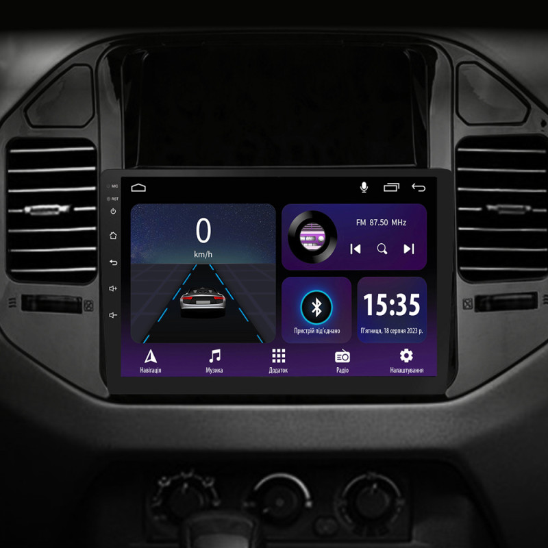Android head unit SIGMA E9232 ANDROID 10 2+32 Gb Mitsubishi Pajero 3 V70 V60 1999-2006 (brown) 9"