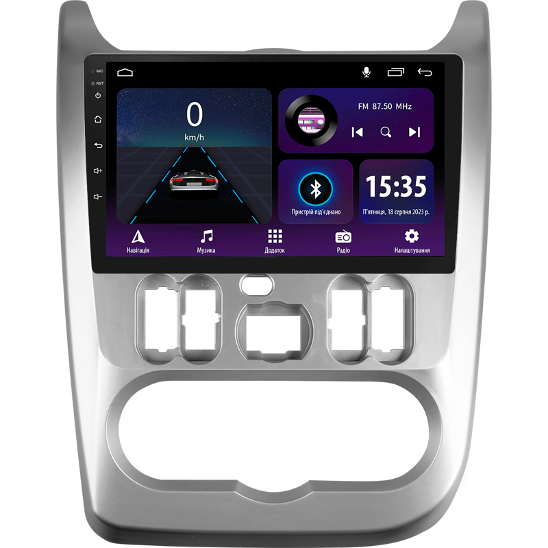 Android head unit SIGMA E9232 ANDROID 10 2+32 Gb Renault Logan 1 Sandero For Dacia Duster 2009-2017 9"