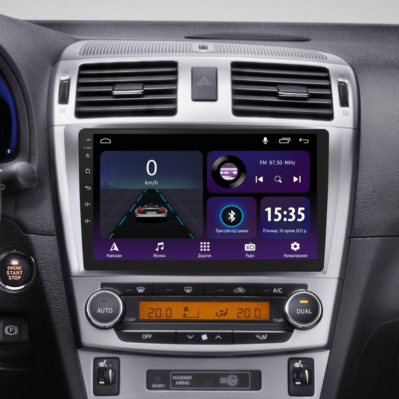 Magnetófono de a bordo SIGMA E9232 ANDROID 10 2+32 GB para Toyota Avensis 3 (2008–2015, F1) 9