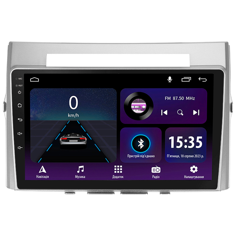 Android head unit SIGMA E9232 ANDROID 10 2+32 Gb Toyota Corolla Verso AR10 2004 - 2009 (F2) 9"