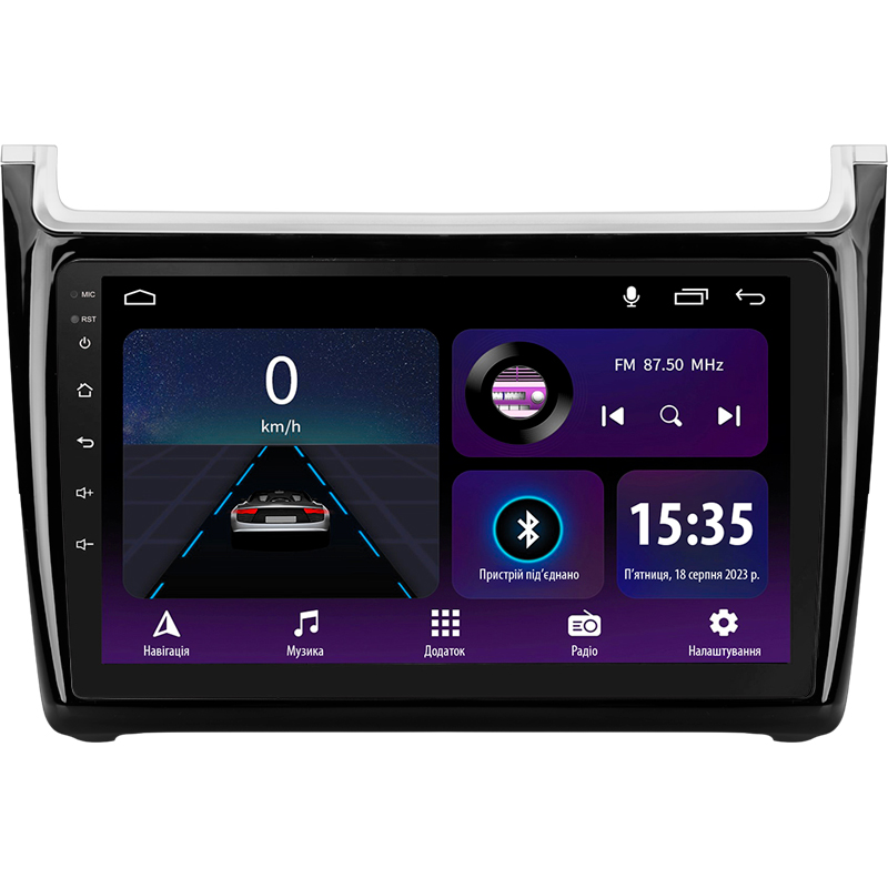 Android head unit SIGMA E9232 ANDROID 10 2+32 Gb Volkswagen POLO 5 (F1) 2008-2020 9"