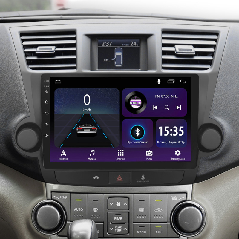 Android head unit SIGMA E10232 ANDROID 10 2+32 Gb Toyota Highlander 2 XU40 2007-2013 (F2) 10" (L1)