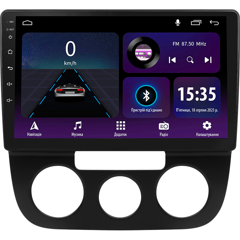 Android head unit SIGMA E10232 ANDROID 10 2+32 Gb Volkswagen Jetta 5 2005-2010 (F1) 10"