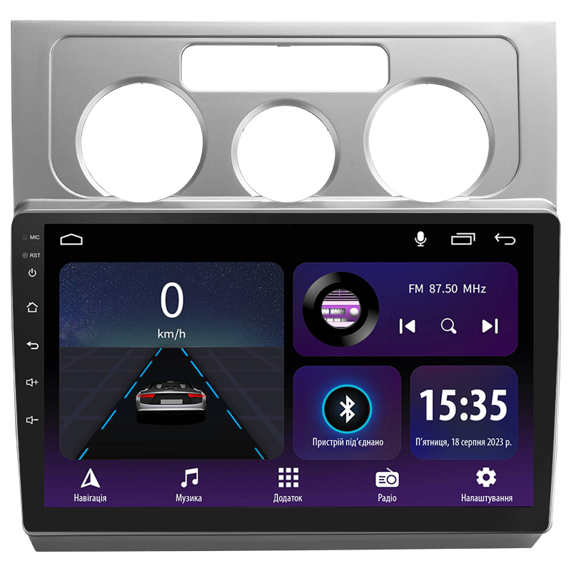 Android head unit SIGMA E10232 ANDROID 10 2+32 Gb Volkswagen Touran 1 2003-2010 (F1) 10"