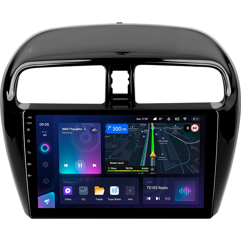 Android head unit Teyes CC3L 4+32 Gb Mitsubishi Mirage 6 2012-2018 9"
