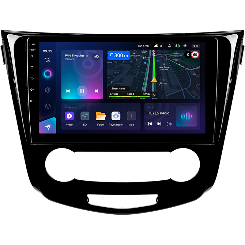 Android head unit Teyes CC3L 4+32 Gb Nissan X-Trail X Trail 3 T32 2013-2022- (F1) Manual air conditioning (C) 10"