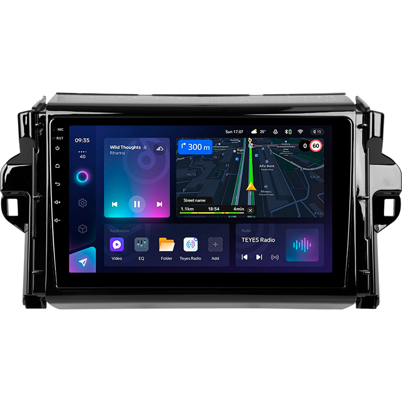 Android head unit Teyes CC3L 4+32 Gb Toyota Fortuner 2 2015-2018 9"