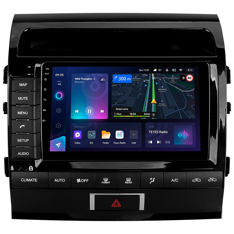 Android head unit Teyes CC3L 4+32 Gb Toyota Land Cruiser 11 200 (F2) 2007-2015 (C) 9" (L3)