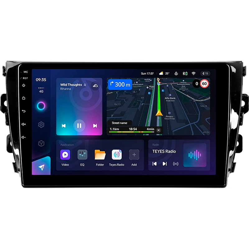 Android head unit Teyes CC3L 4+32 Gb Zotye T600 2014-2019 10"
