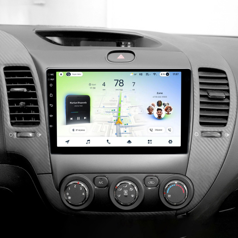 Fest eingebaute Magnetophonanlage Teyes CC4L 6+64 GB für Kia Cerato 3 YD (2013–2017, F1/AB), 9 Zoll.