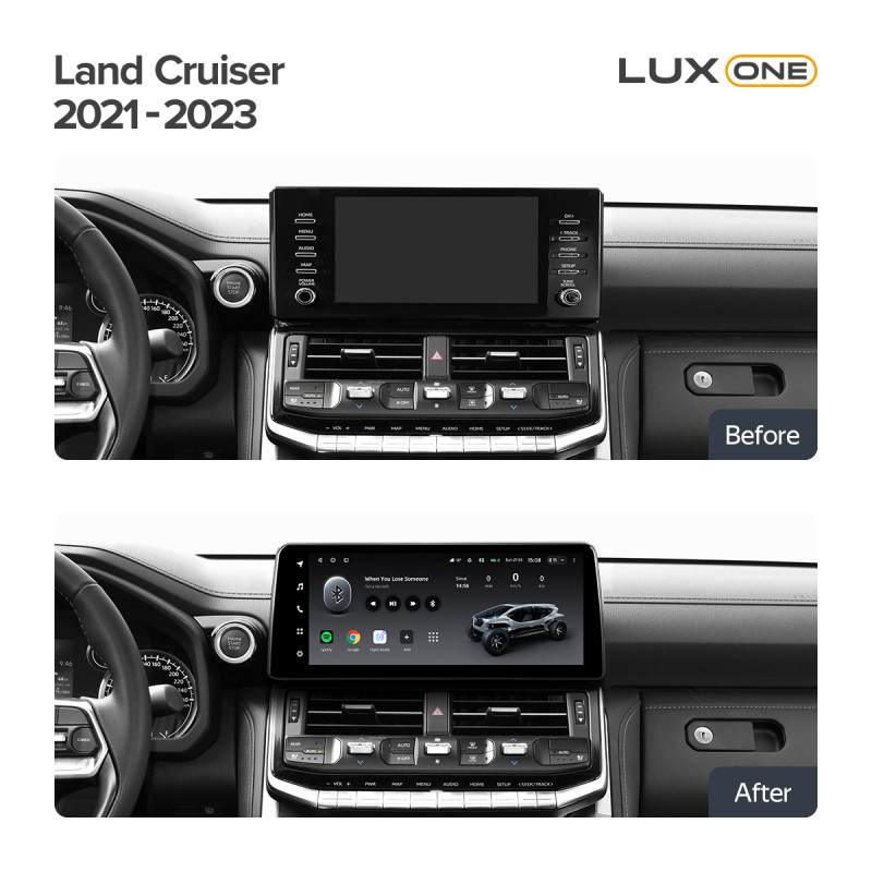 Android head unit Teyes LUX ONE 4+32 Gb Toyota Land Cruiser J300 300 (F1) 2021-2023 (A) 12.3" (L1)