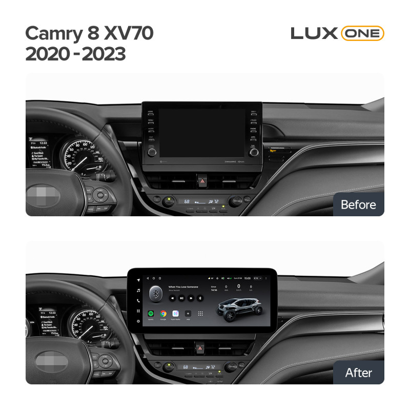 Android head unit Teyes LUX ONE 4+32 Gb Toyota Camry 8 XV70 2020-2023 12.3"