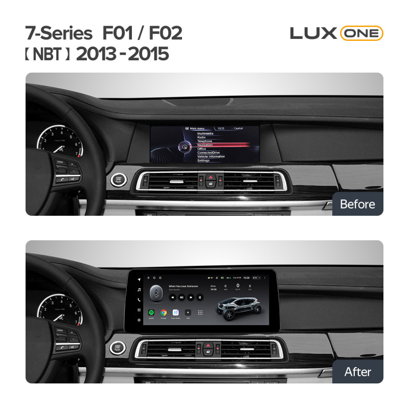 Android head unit Teyes LUX ONE 6+128 Gb BMW 7-Series F01 F02 NBT 2013-2015 12.3"