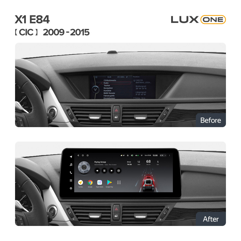 Android head unit Teyes LUX ONE 6+128 Gb BMW X1 E84 CIC 2009-2015 12.3"