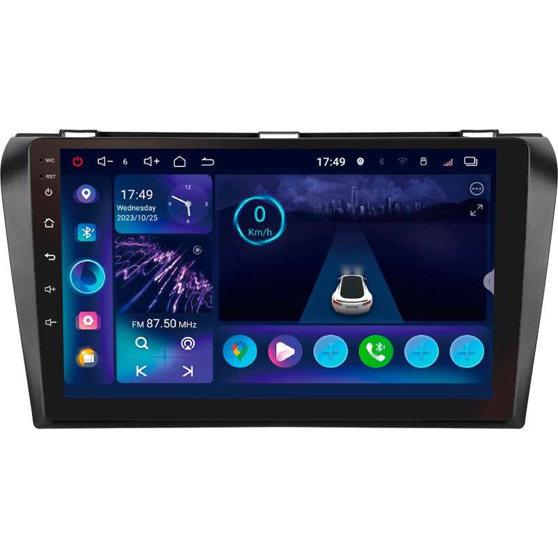 Android head unit SIGMA S9332 ANDROID 13 3+32 Gb 4G DSP Mazda 3 1 BK 2003-2009 9"