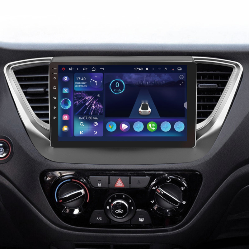 Android head unit SIGMA S9332 ANDROID 13 3+32 Gb 4G DSP Hyundai Solaris 2 2017-2020 (B) 9"