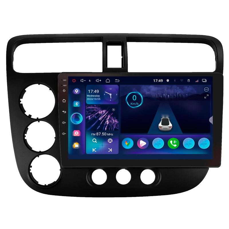 Android head unit SIGMA S9332 ANDROID 13 3+32 Gb 4G DSP Honda Civic 7 2000-2006 9"