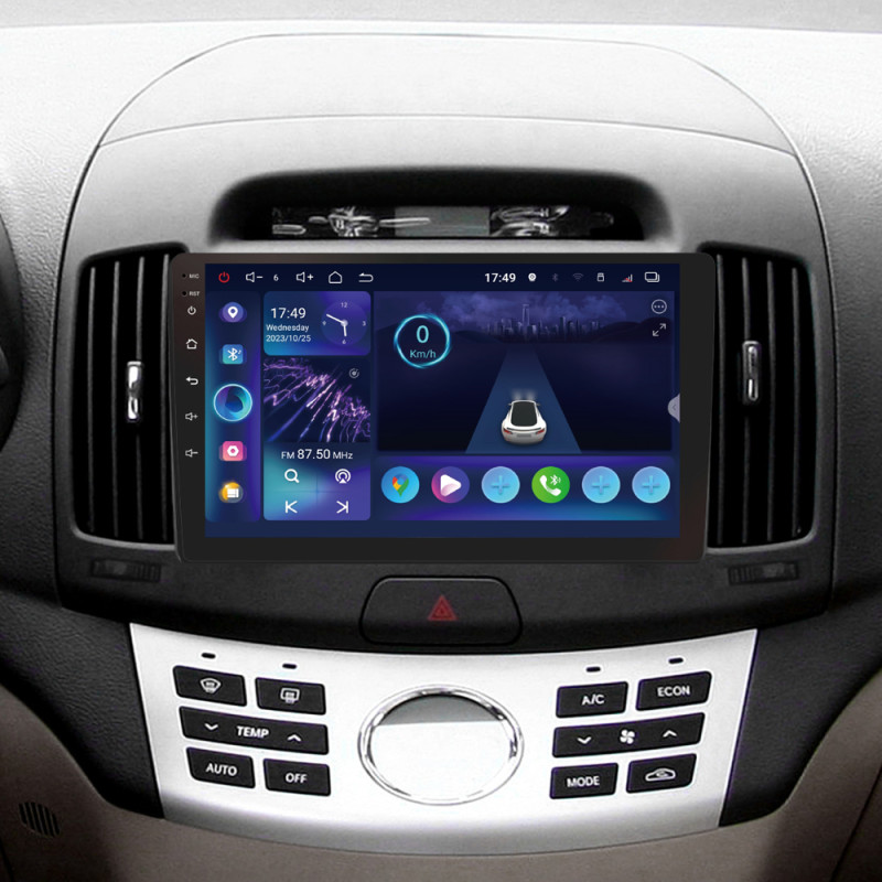 Android head unit SIGMA S9332 ANDROID 13 3+32 Gb 4G DSP Hyundai Elantra 4 HD 2006-2012 9"