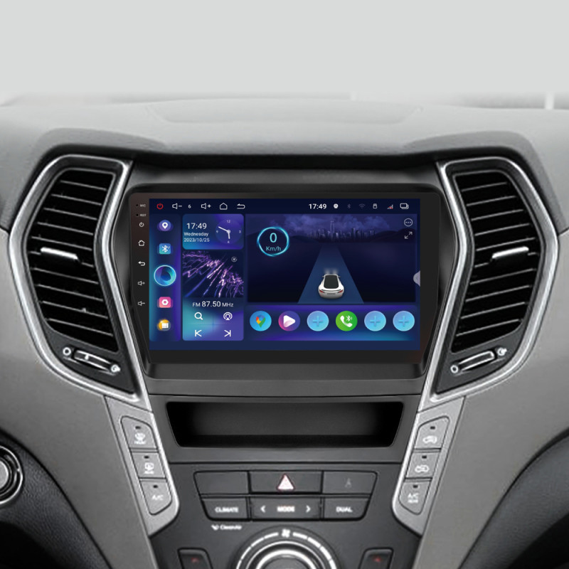 Android head unit SIGMA S9332 ANDROID 13 3+32 Gb 4G DSP Hyundai Santa Fe 3 2013-2016 (A) 9"