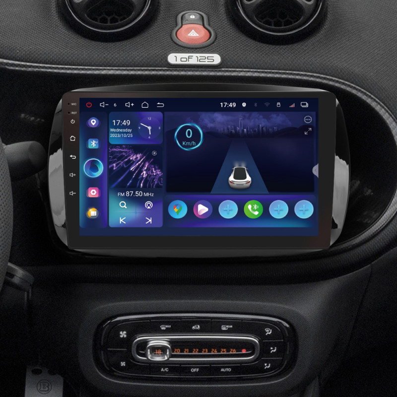 Android head unit SIGMA S9332 ANDROID 13 3+32 Gb 4G DSP Mercedes Benz Smart Fortwo 3 C453 A453 W453 2014-2020 9" (L1)