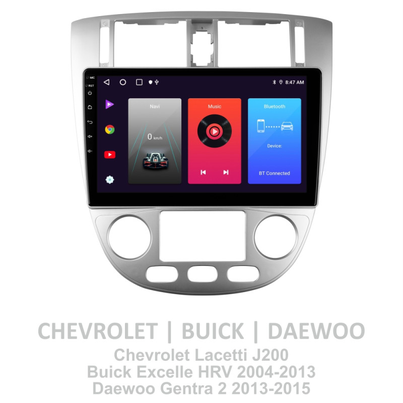 Android head unit SIGMA F10216 ANDROID 10 2+32 Gb Chevrolet Lacetti J200 For Buick Excelle Hrv 2004-2013 For Daewoo Gentra 2 2013-2015 (F2) 10"