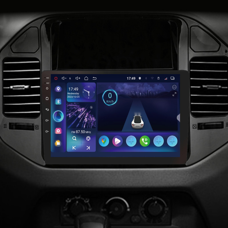Android head unit SIGMA S9332 ANDROID 13 3+32 Gb 4G DSP Mitsubishi Pajero 3 V70 V60 1999-2006 (brown) 9"
