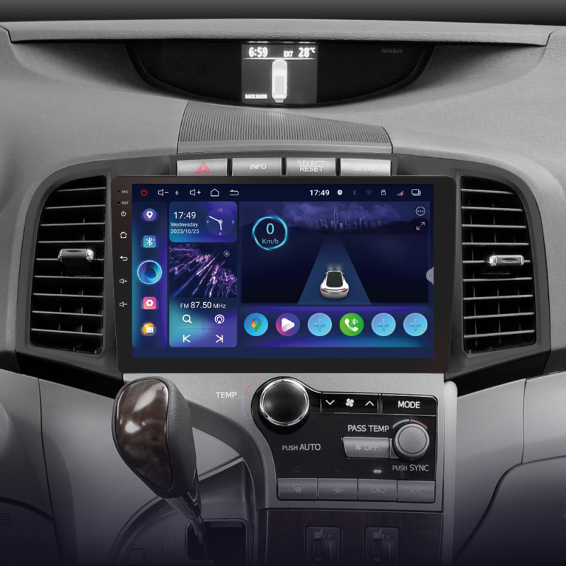 Android head unit SIGMA S9332 ANDROID 13 3+32 Gb 4G DSP Toyota Venza 2008-2016 9"