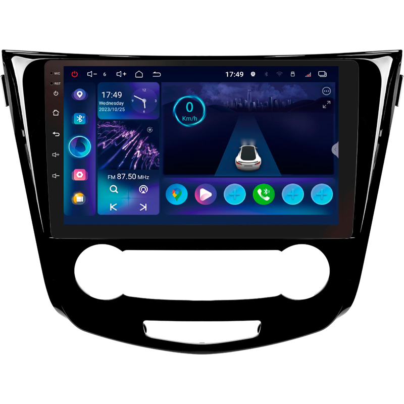 Android head unit SIGMA S10332 ANDROID 13 3+32 Gb 4G DSP Nissan X-Trail X Trail 3 T32 2013-2022- (F1) Manual air conditioning (AB) 10"