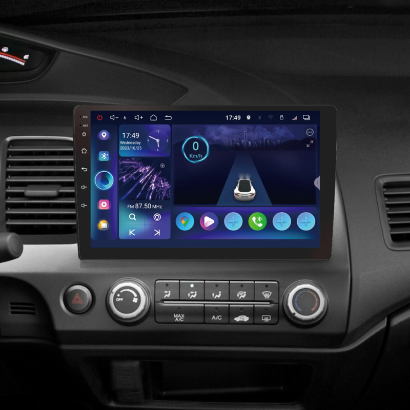 Android head unit SIGMA S10332 ANDROID 13 3+32 Gb 4G DSP Honda Civic 8 FK FN FD 2005-2012 10"