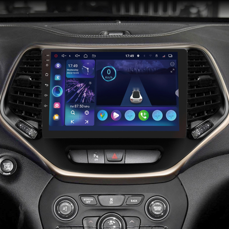 Android head unit SIGMA S10332 ANDROID 13 3+32 Gb 4G DSP Jeep Cherokee 5 KL 2014-2018 10"