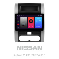 Android head unit SIGMA F10216 ANDROID 10 2+32 Gb Nissan X-Trail X Trail 2 T31 2007-2015 10"