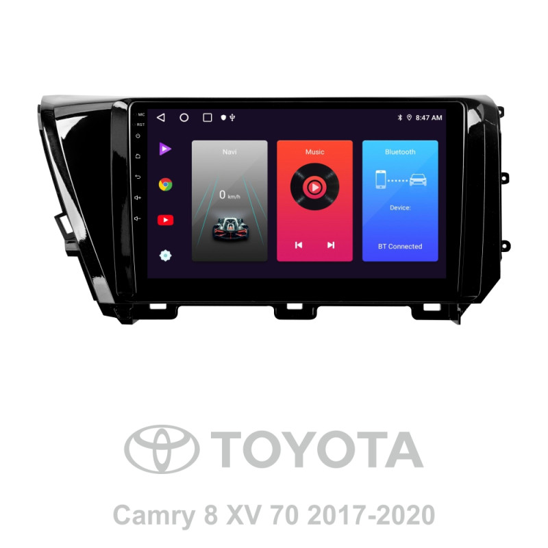 Android head unit SIGMA F10216 ANDROID 10 2+32 Gb Toyota Camry 8 XV 70 2017-2020 10"