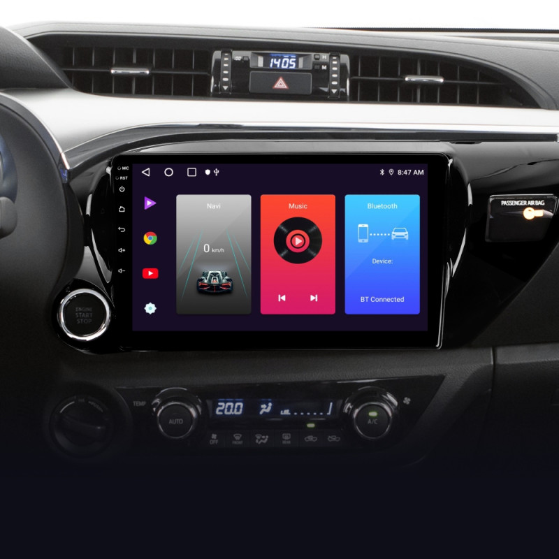 Android head unit SIGMA F10216 ANDROID 10 2+32 Gb Toyota Hilux Pick Up AN120 2015-2020 10" (L1)