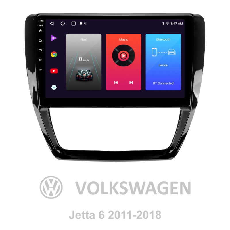 Android head unit SIGMA F10216 ANDROID 10 2+32 Gb Volkswagen Jetta 6 2011-2018 10"