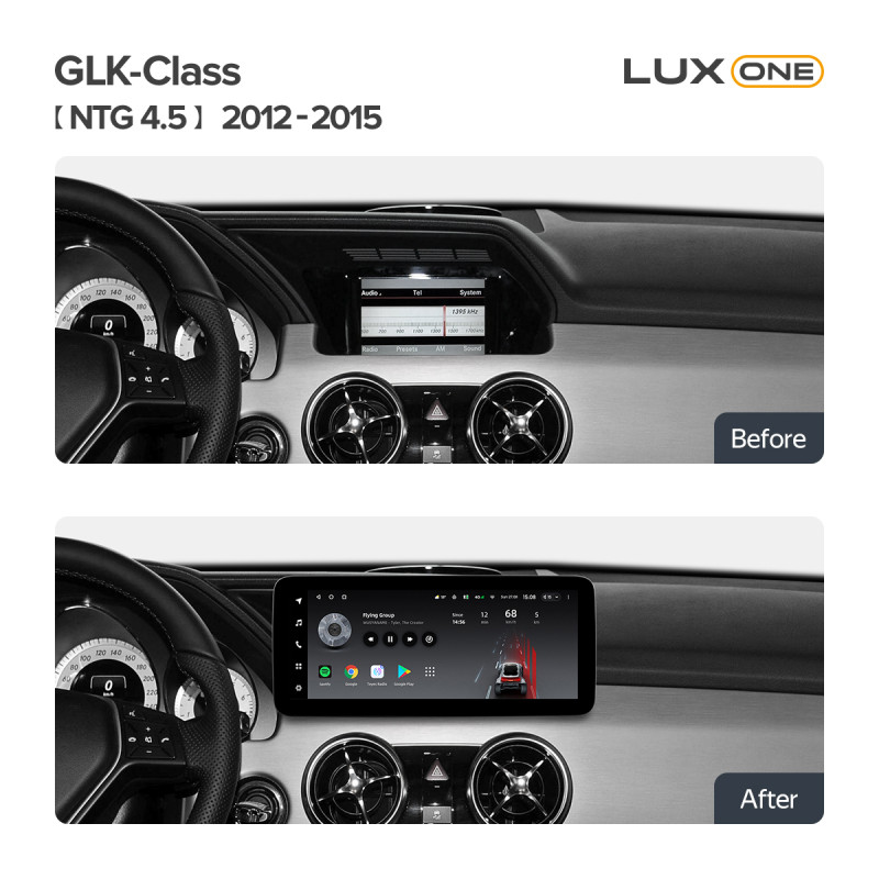 Android head unit Teyes LUX ONE 6+128 Gb Mercedes Benz GLK-Class X204 NTG 4.5 2012-2015 12.3"