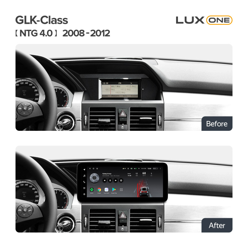 Android head unit Teyes LUX ONE 6+128 Gb Mercedes Benz GLK-Class X204 NTG 4.0 2008-2012 12.3"