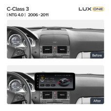 Android head unit Teyes LUX ONE 6+128 Gb Mercedes Benz C-Class 3 W204 C204 S204 NTG 4.0 2006-2011 12.3"