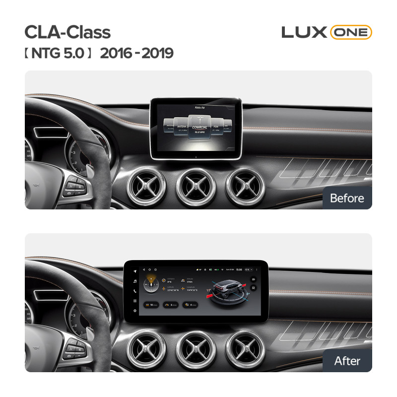 Android head unit Teyes LUX ONE 6+128 Gb Mercedes Benz CLA-Class C117 X117 NTG 5.0 2016-2019 12.3"
