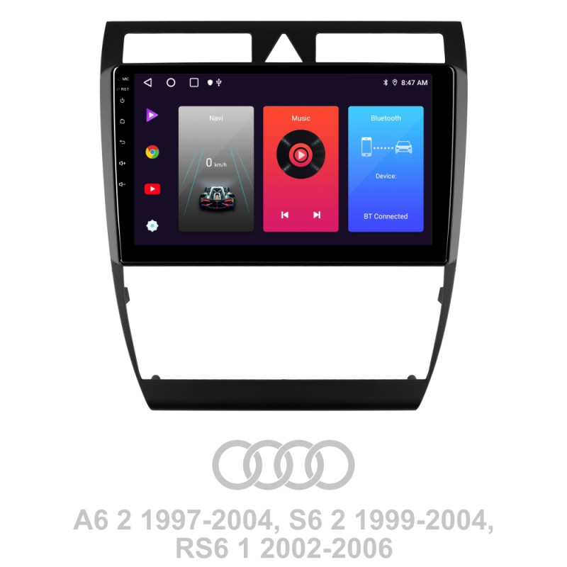 Android head unit SIGMA F9216 ANDROID 10 2+32 Gb Audi A6 2 1997-2004 S6 2 1999-2004 RS6 1 2002-2006 9"
