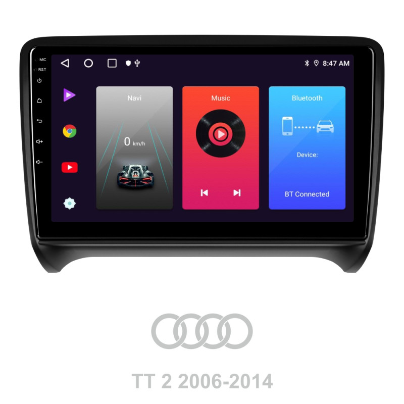 Android head unit SIGMA F9216 ANDROID 10 2+32 Gb Audi TT 2 8J 2006-2014 9"