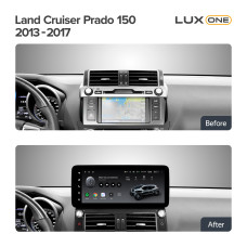 Android head unit Teyes LUX ONE 4+32 Gb Toyota Land Cruiser Prado 150 (F1) 2013-2017 12.3" (L3)
