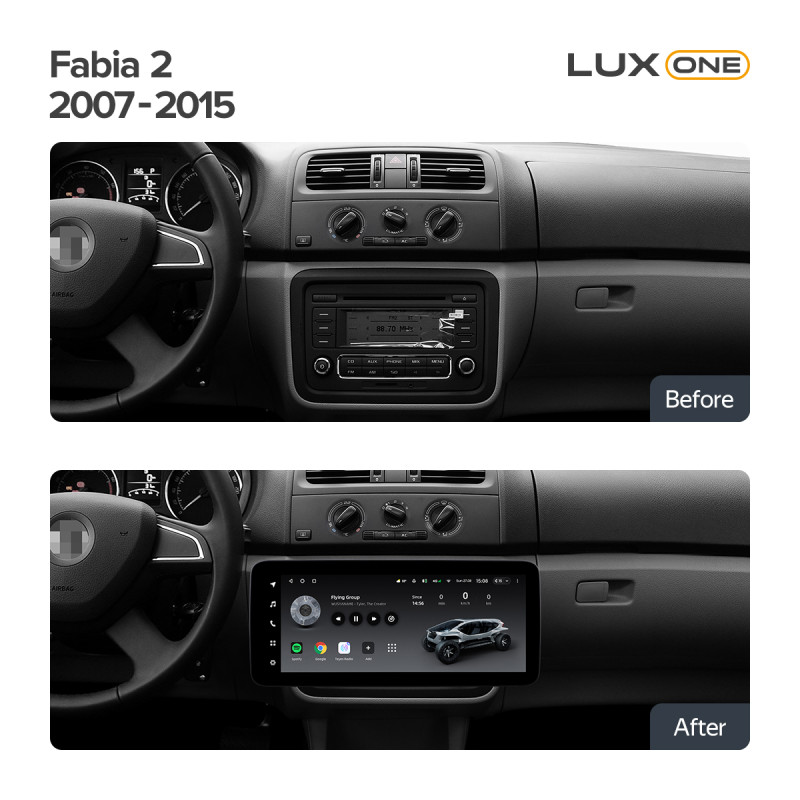 Android head unit Teyes LUX ONE 4+32 Gb Volkswagen Bora Golf 6 Passat Scirocco Sharan Touran For Skoda Octavia Fabia 2 (YJ) 2003-2016 12.3"