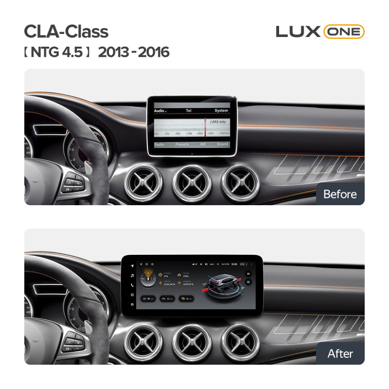 Android head unit Teyes LUX ONE 6+128 Gb Mercedes Benz CLA-Class X117 C117 NTG 4.5 2013-2016 12.3"